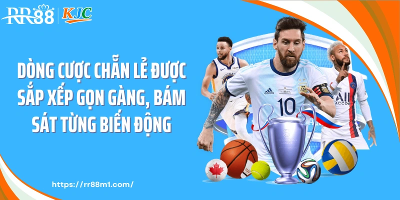 Dòng cược chẵn lẻ được sắp xếp gọn gàng, bám sát từng biến động